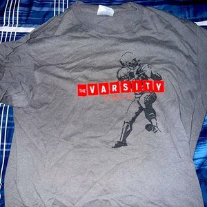 Grey Varsity hotdogs T-shirt.